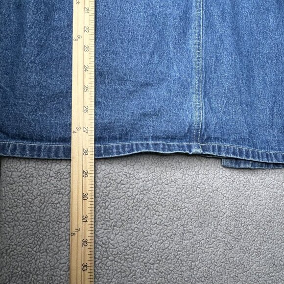 Erika & Co Jacket Womens Large Denim Button Front Utility Chore Pockets Vintage - Picture 11 of 11
